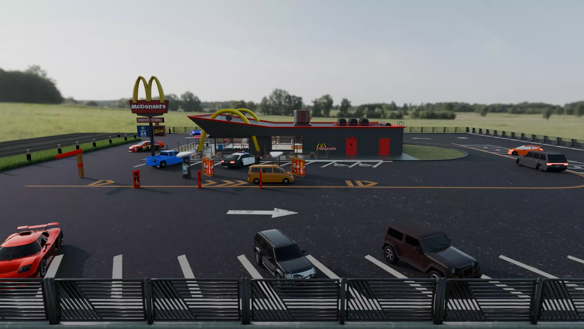 McDonalds Restaurant 3D model_16