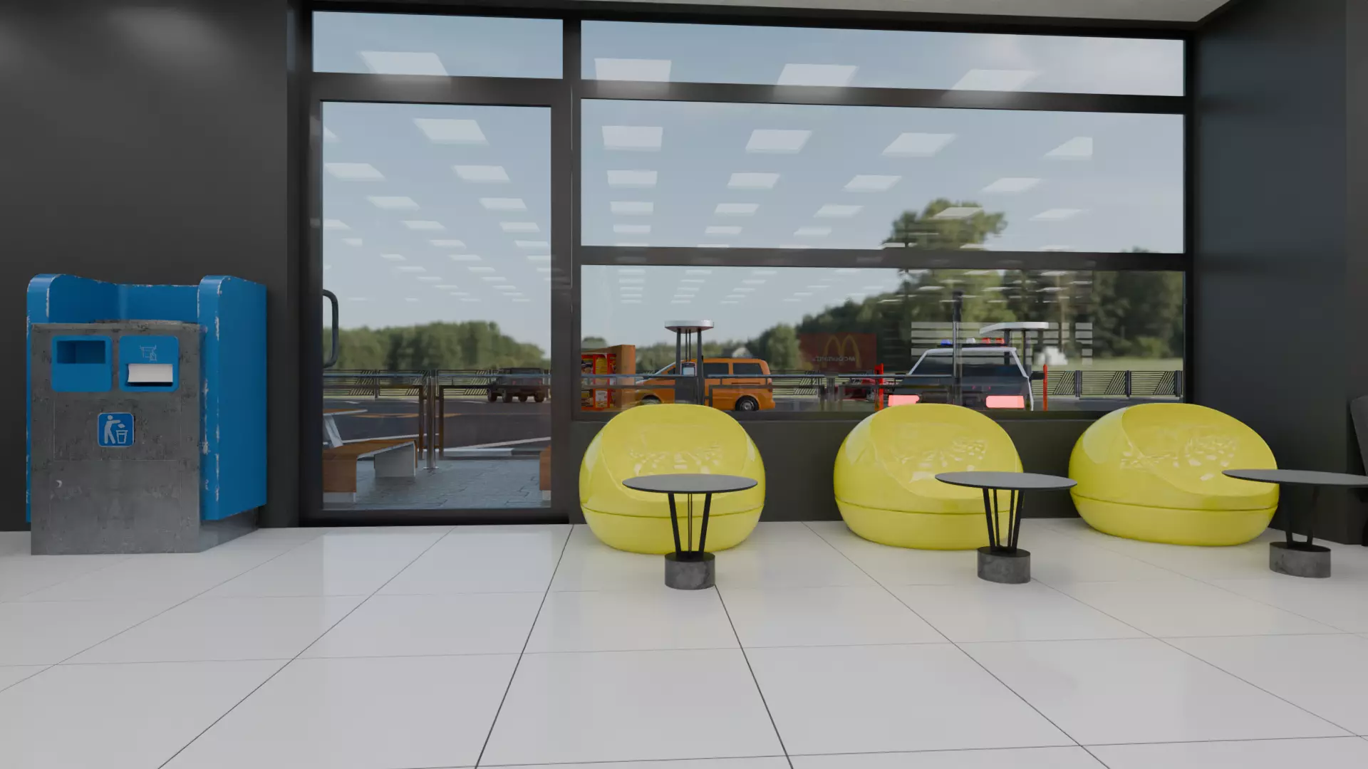 McDonalds Restaurant 3D model_13