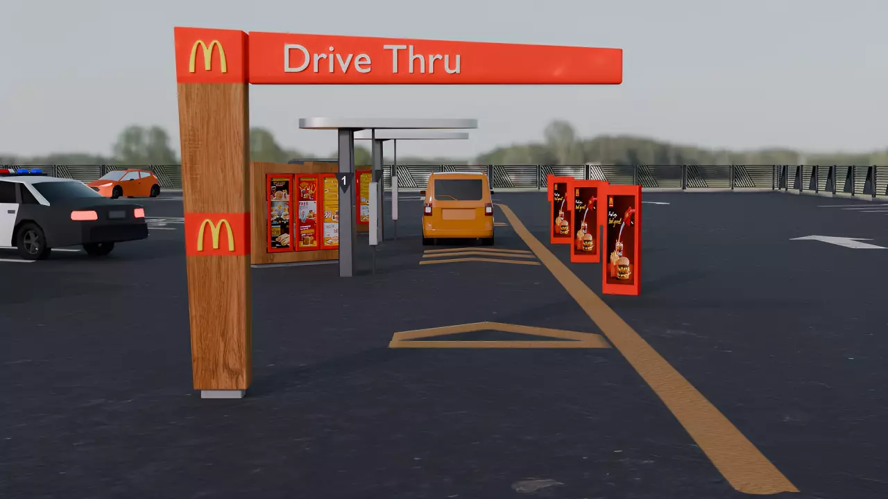 McDonalds Restaurant 3D model_15