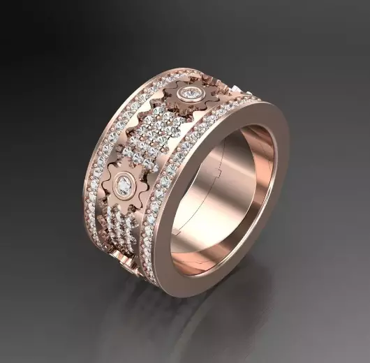 MOVING RING Wedding Engagement Women Ring 3D print model 3D print model