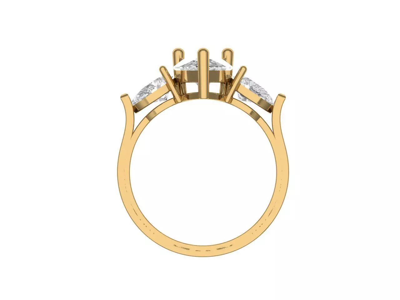 Solitaire ring 3D print model_2