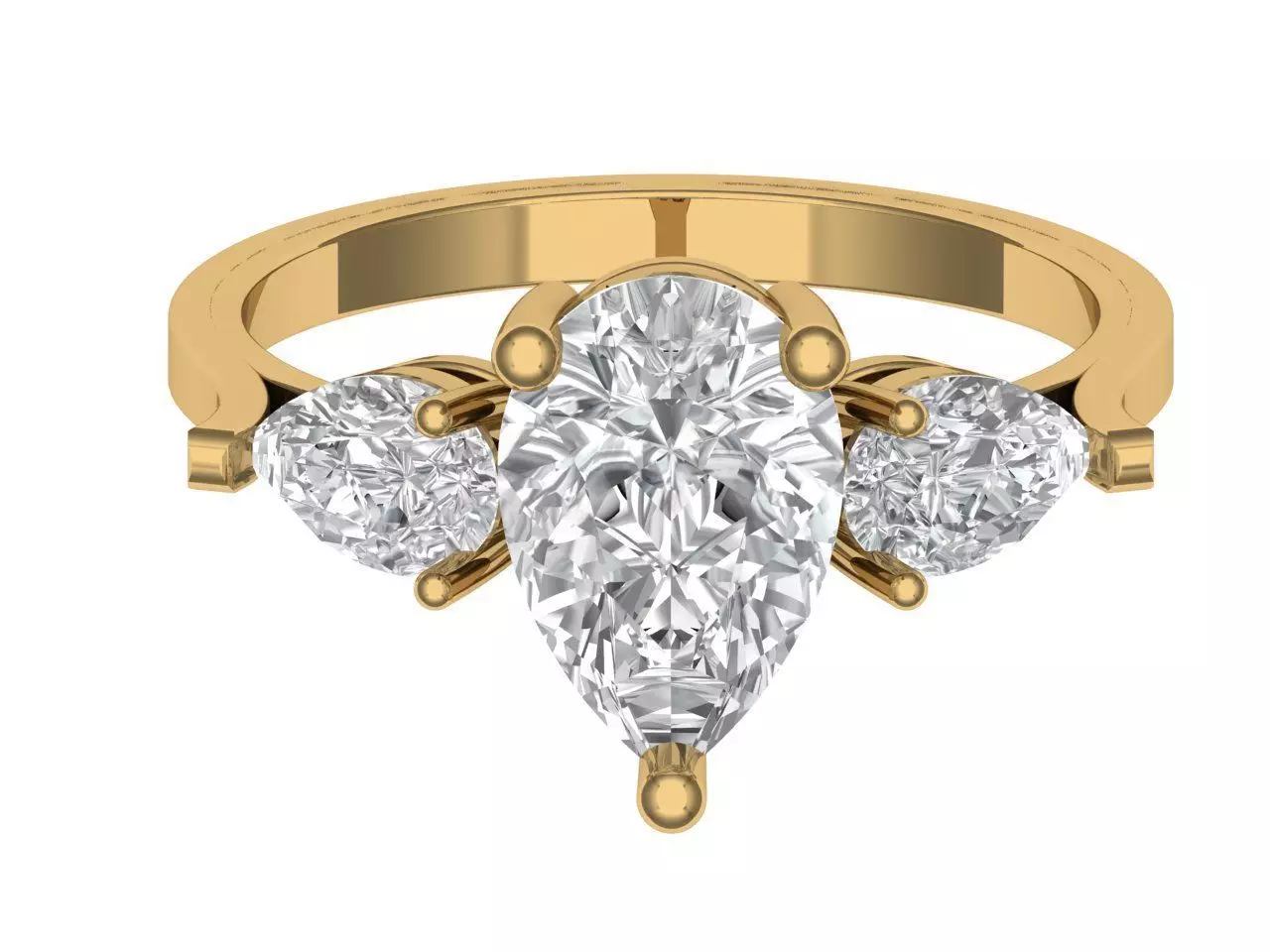 Solitaire ring 3D print model_0