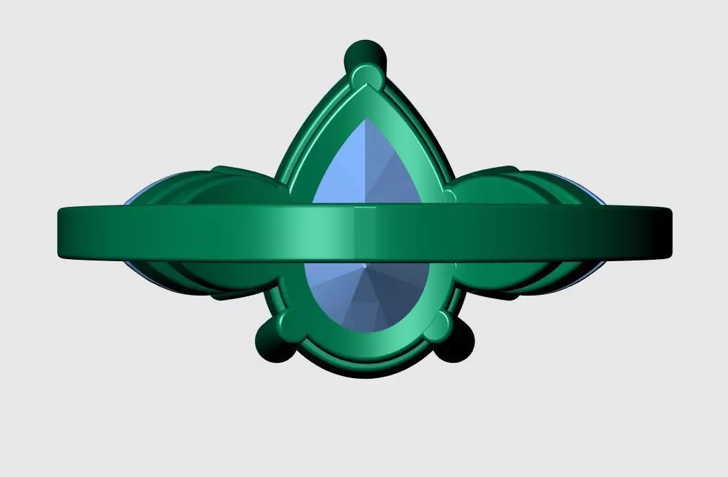 Solitaire ring 3D print model_7