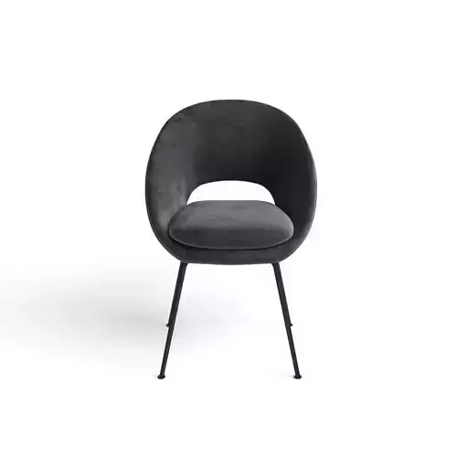 Upholstered Black Leg Dining Chairs