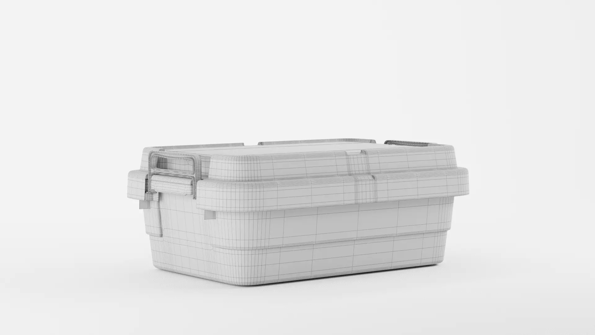 Heavy Duty Stackable Plastic Storage 3D model_12