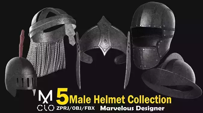 5 Male Helmet Collection