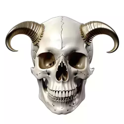Demonic Horned Skull