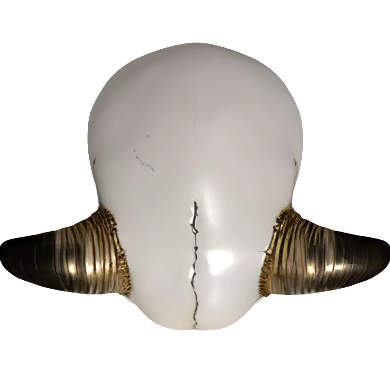 Demonic Horned Skull Low-poly 3D model_8