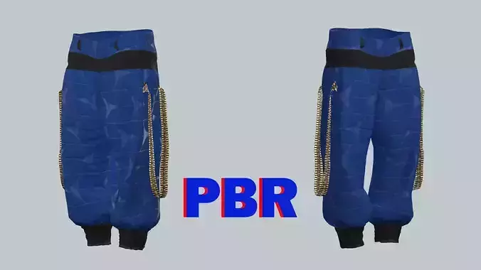 Blue Lady Dance Game Ready Trousers 24 Pant 3D Model