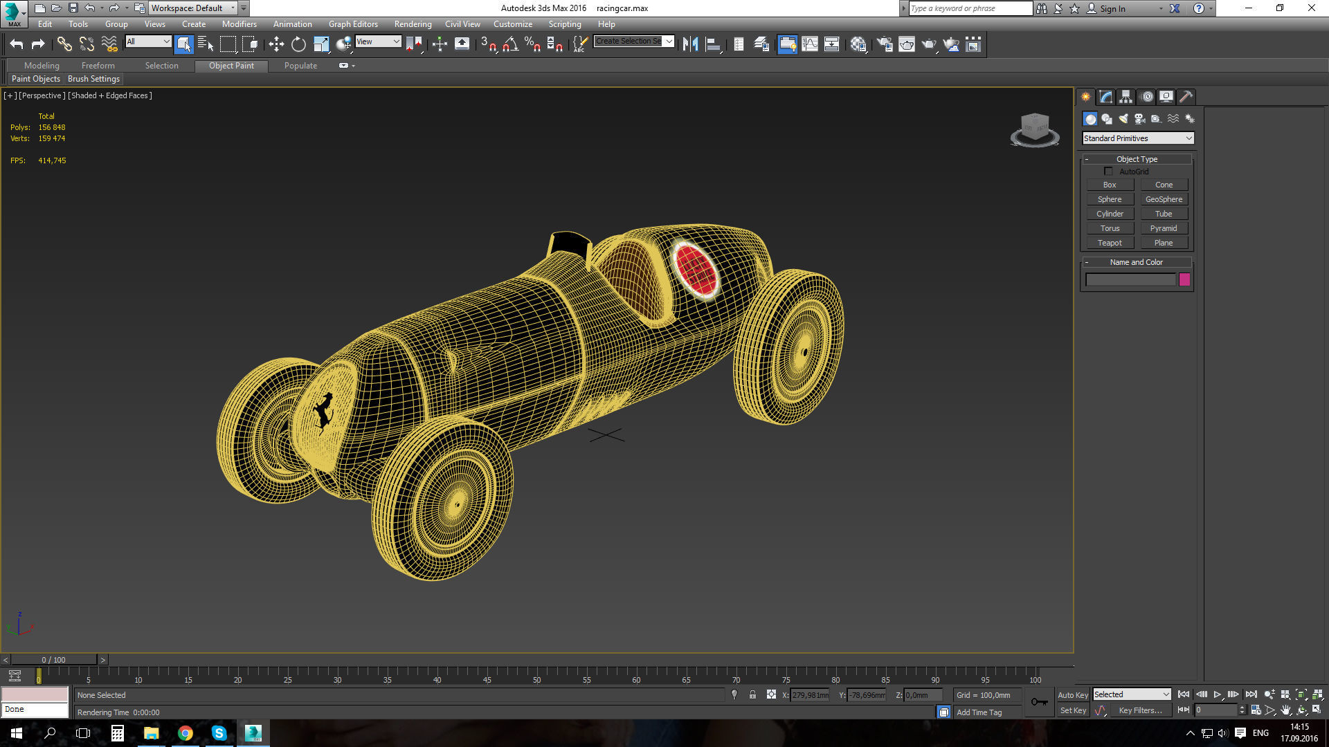 Race Car old style 3D model_7