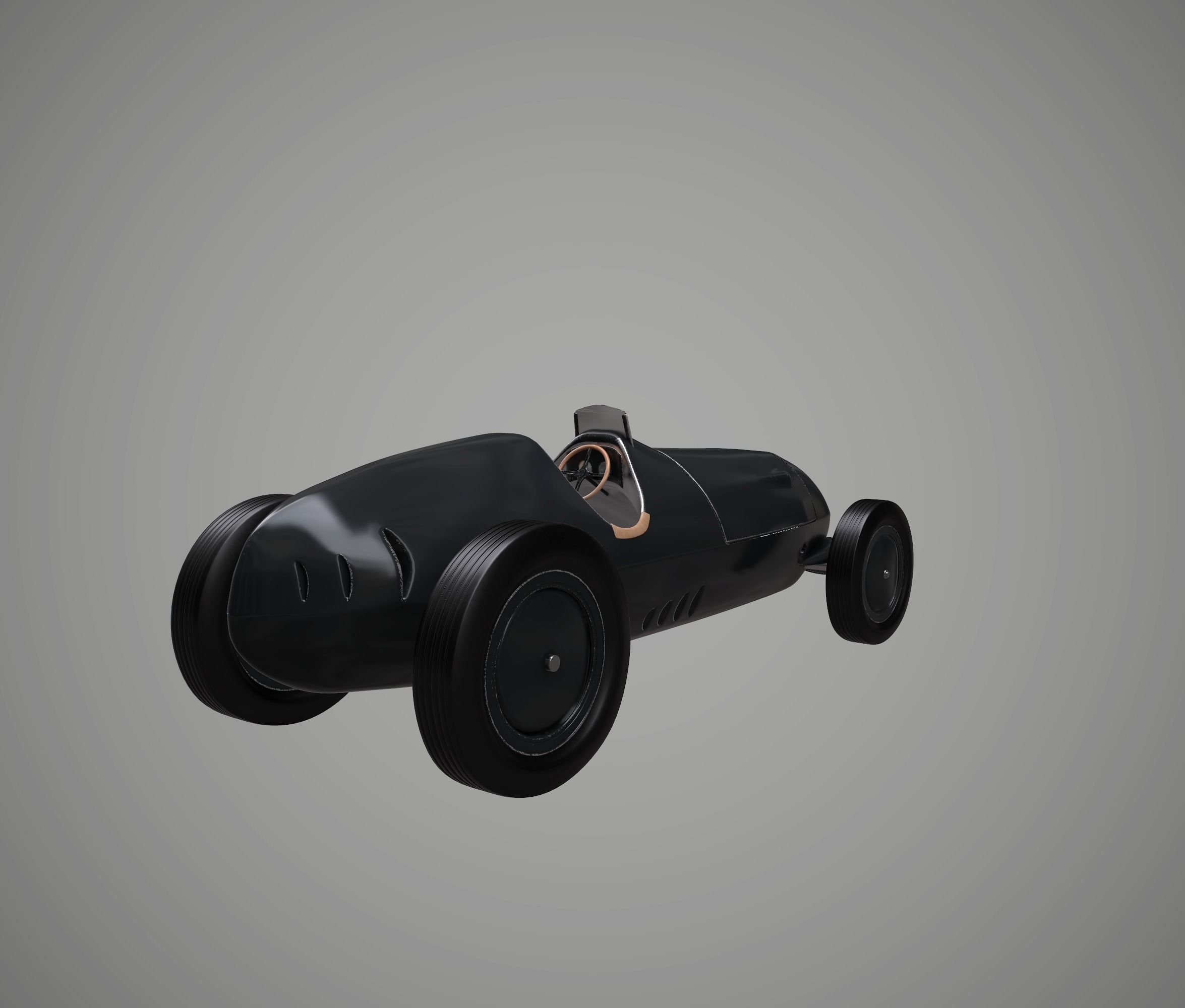 Race Car old style 3D model_4