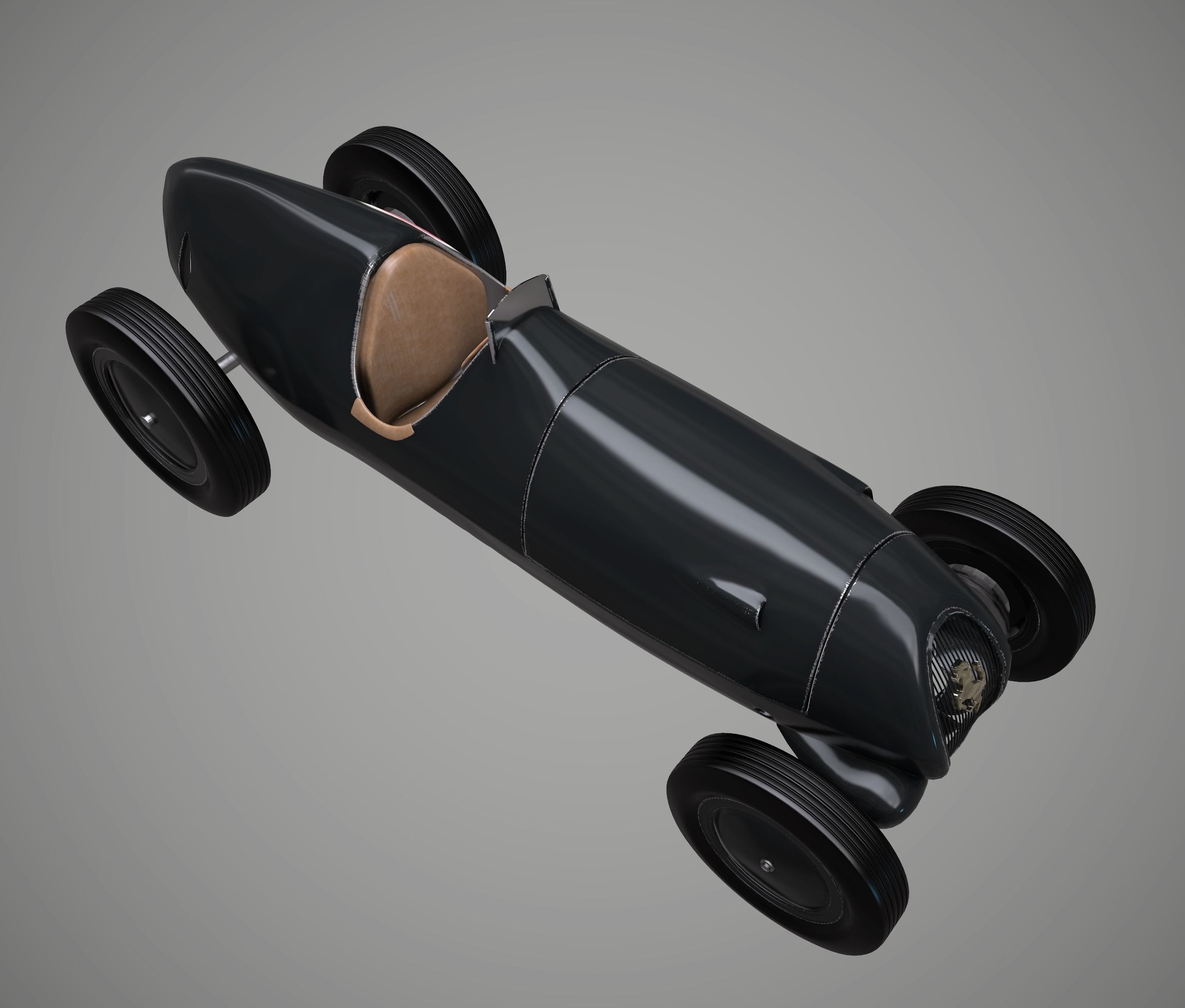 Race Car old style 3D model_2