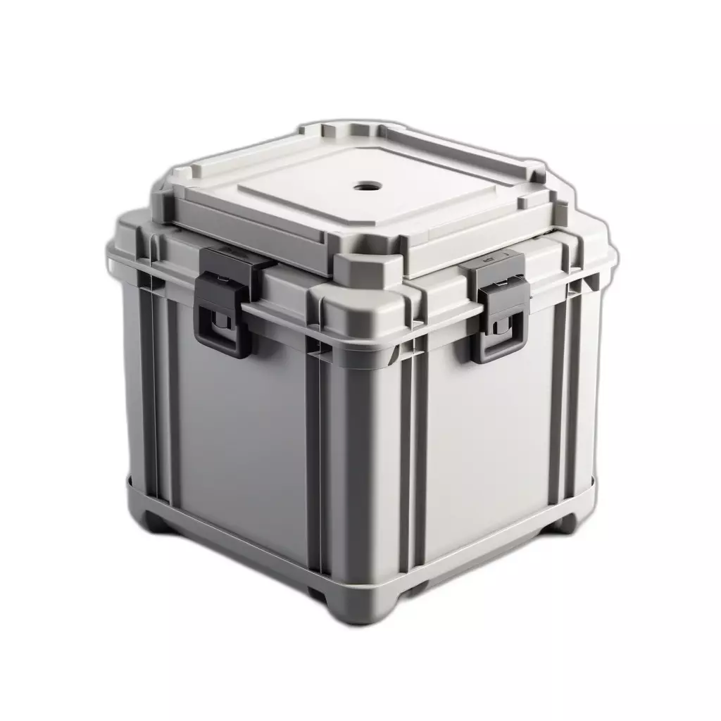 Heavy Duty Plastic Storage Container Low-poly 3D model_0