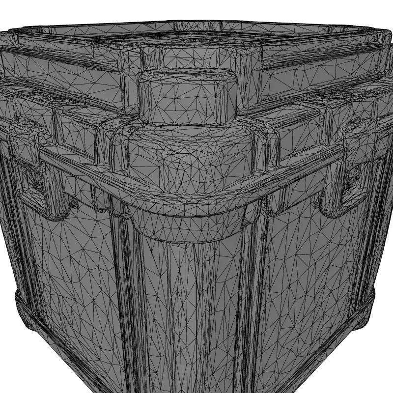 Heavy Duty Plastic Storage Container Low-poly 3D model_9