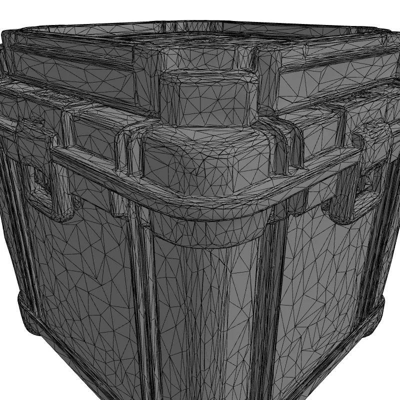 Heavy Duty Plastic Storage Container Low-poly 3D model_1