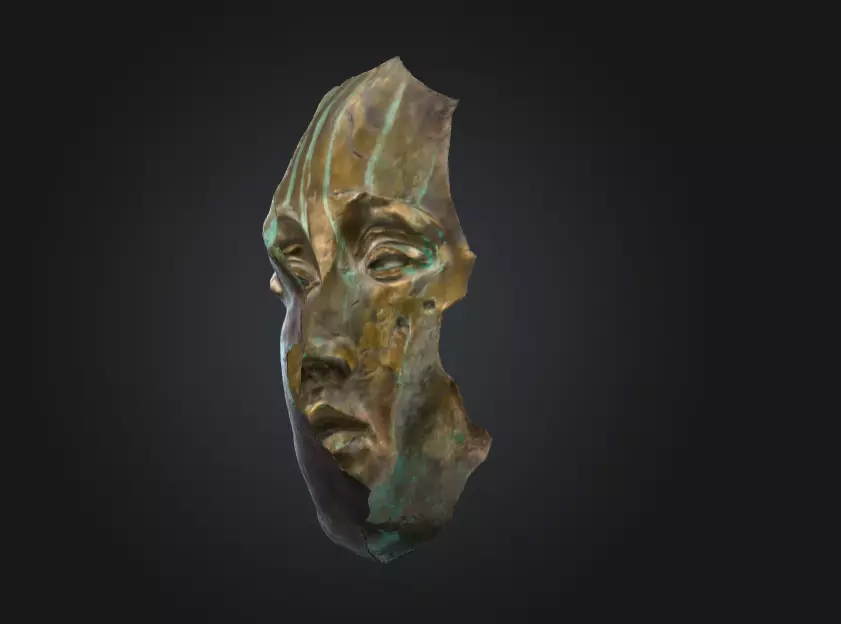 Eroded Visage Low-poly 3D model_3