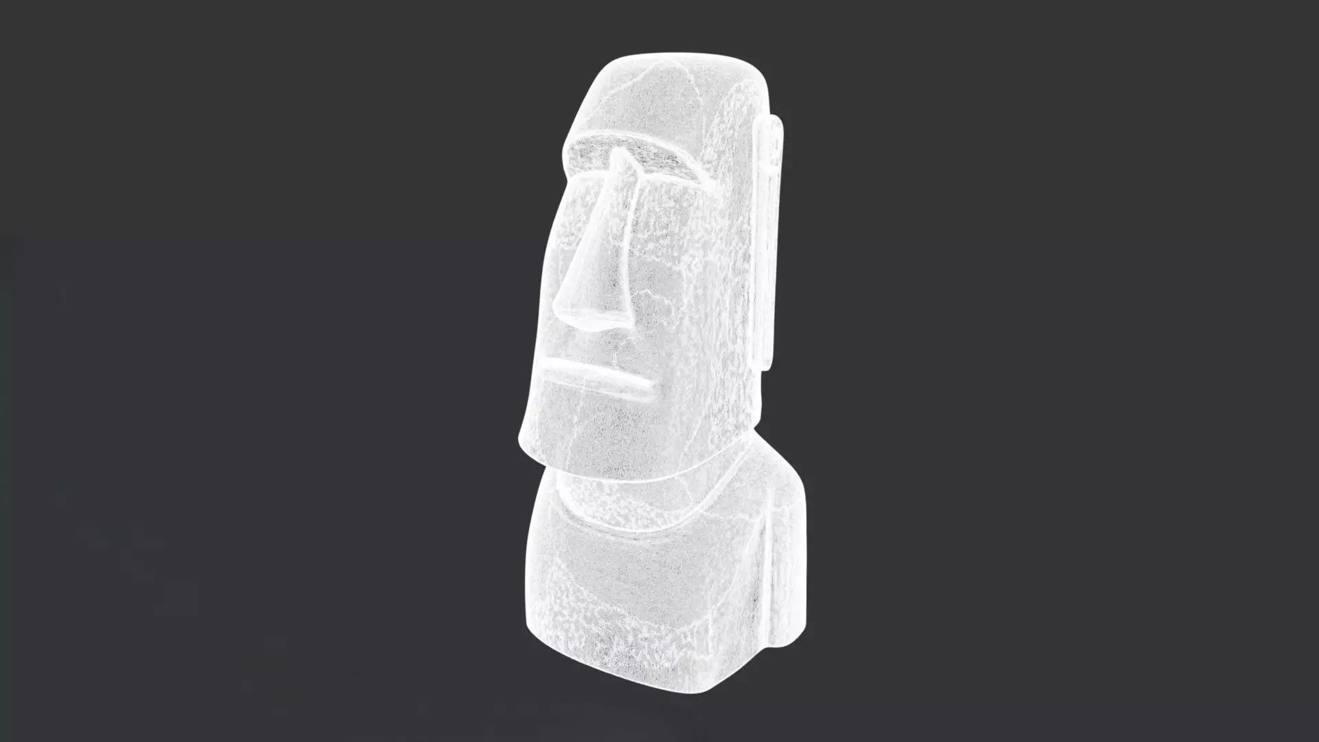 Moai Statue 3D model_2
