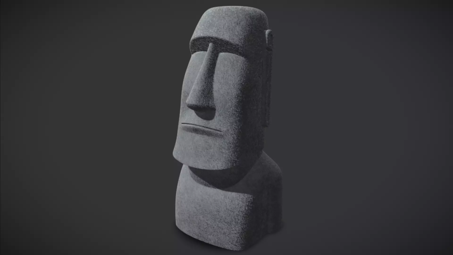 Moai Statue 3D model_0