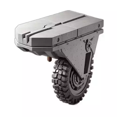 SciFi Armored Wheel Module Low-poly 3D model SciFi Armored Wheel Module Low-poly 3D model