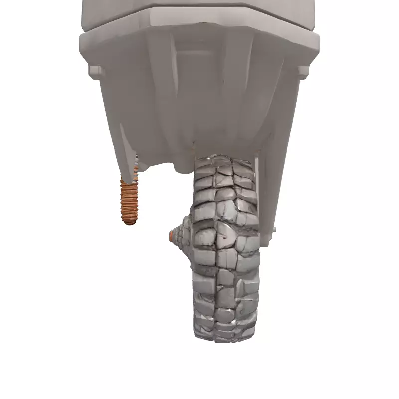 SciFi Armored Wheel Module Low-poly 3D model_4