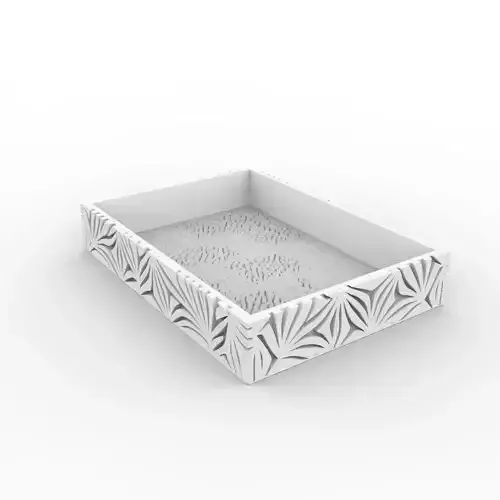 Leaf Pattern Tray 3D Printable Model