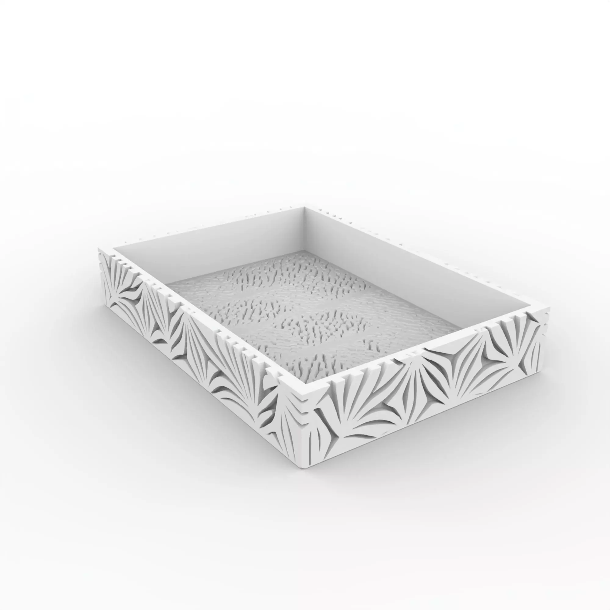 Leaf Pattern Tray 3D Printable Model 3D print model