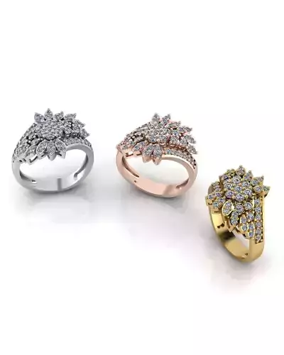 flower setting jewelry ring 