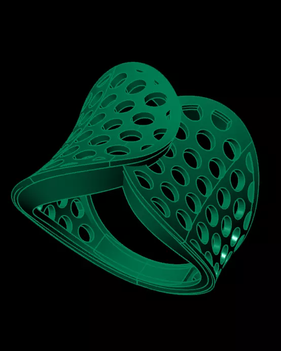 fusion gold ring 3D print model_1