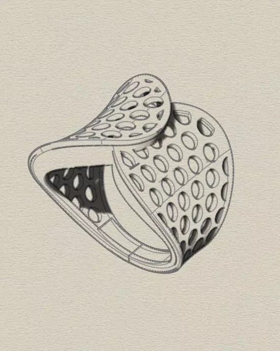 fusion gold ring 3D print model_3