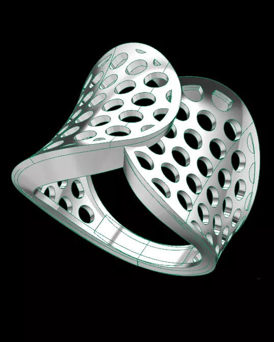 fusion gold ring 3D print model_2