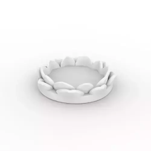 Lotus Flower Coaster 3D Printable Model