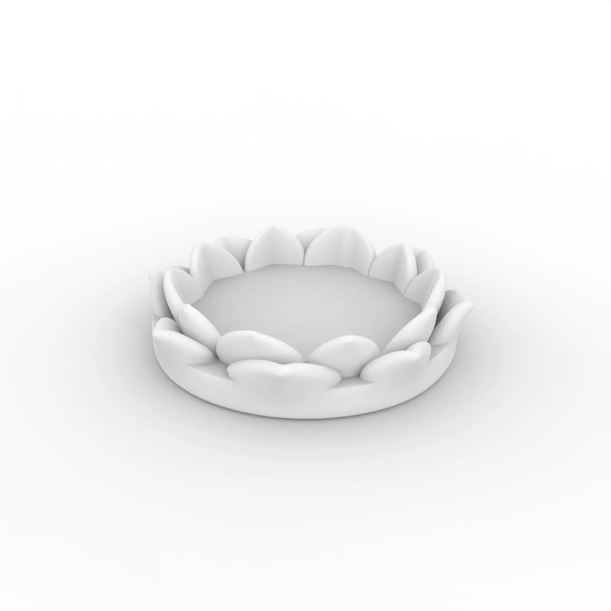 Lotus Flower Coaster 3D Printable Model 3D print model_0