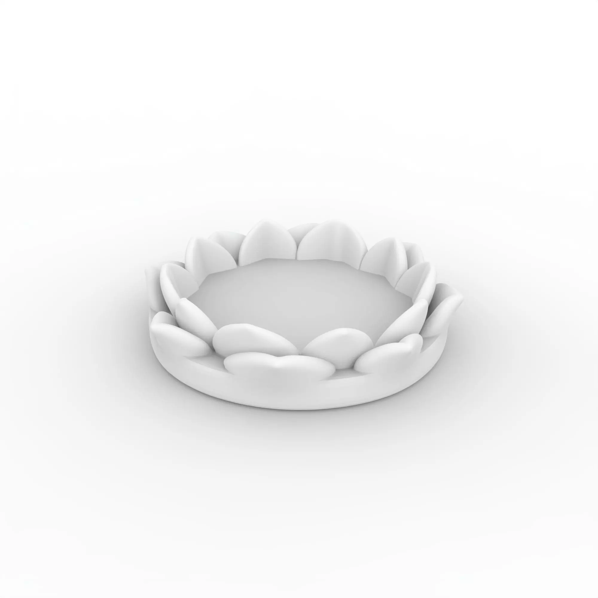 Lotus Flower Coaster 3D Printable Model 3D print model_4