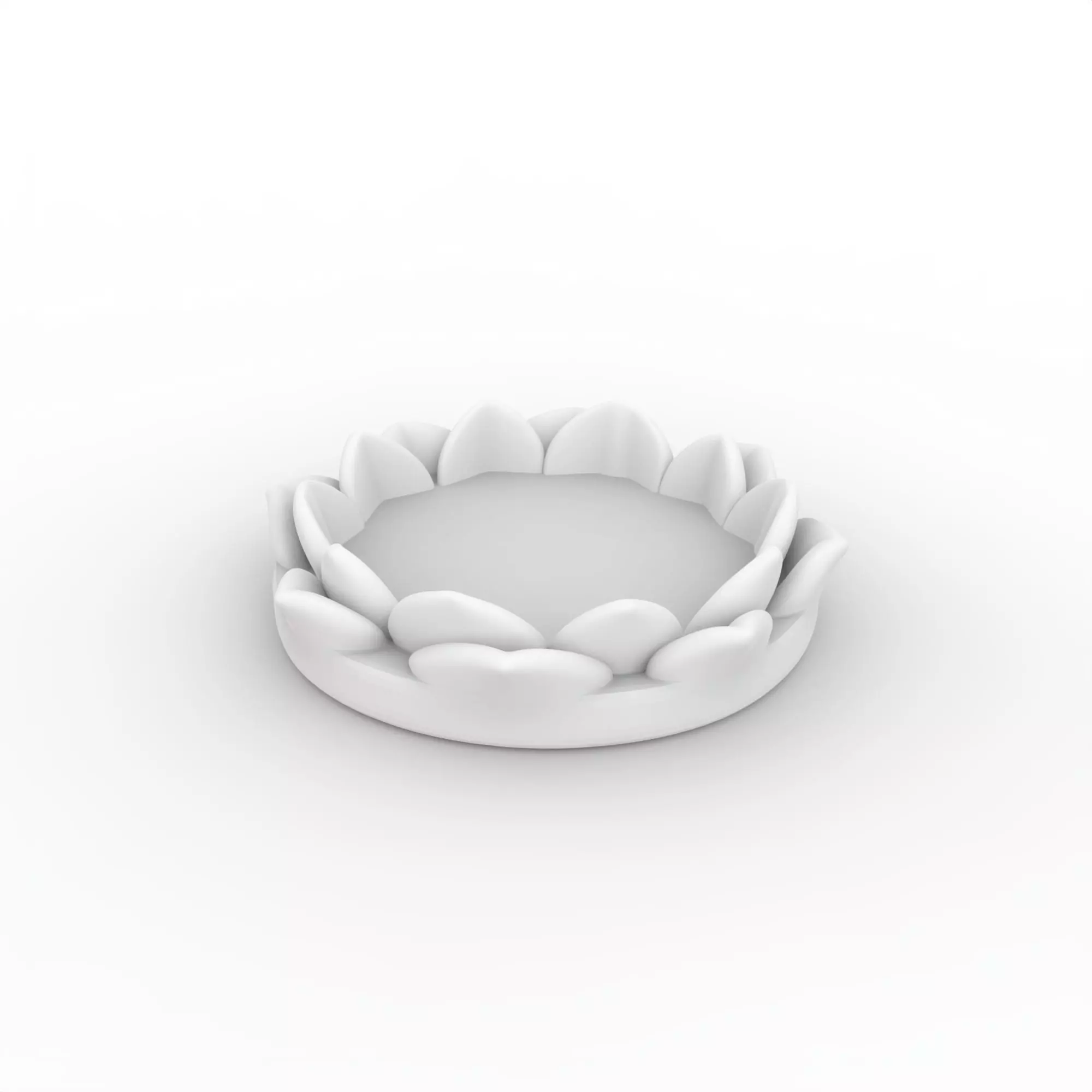 Lotus Flower Coaster 3D Printable Model 3D print model_2