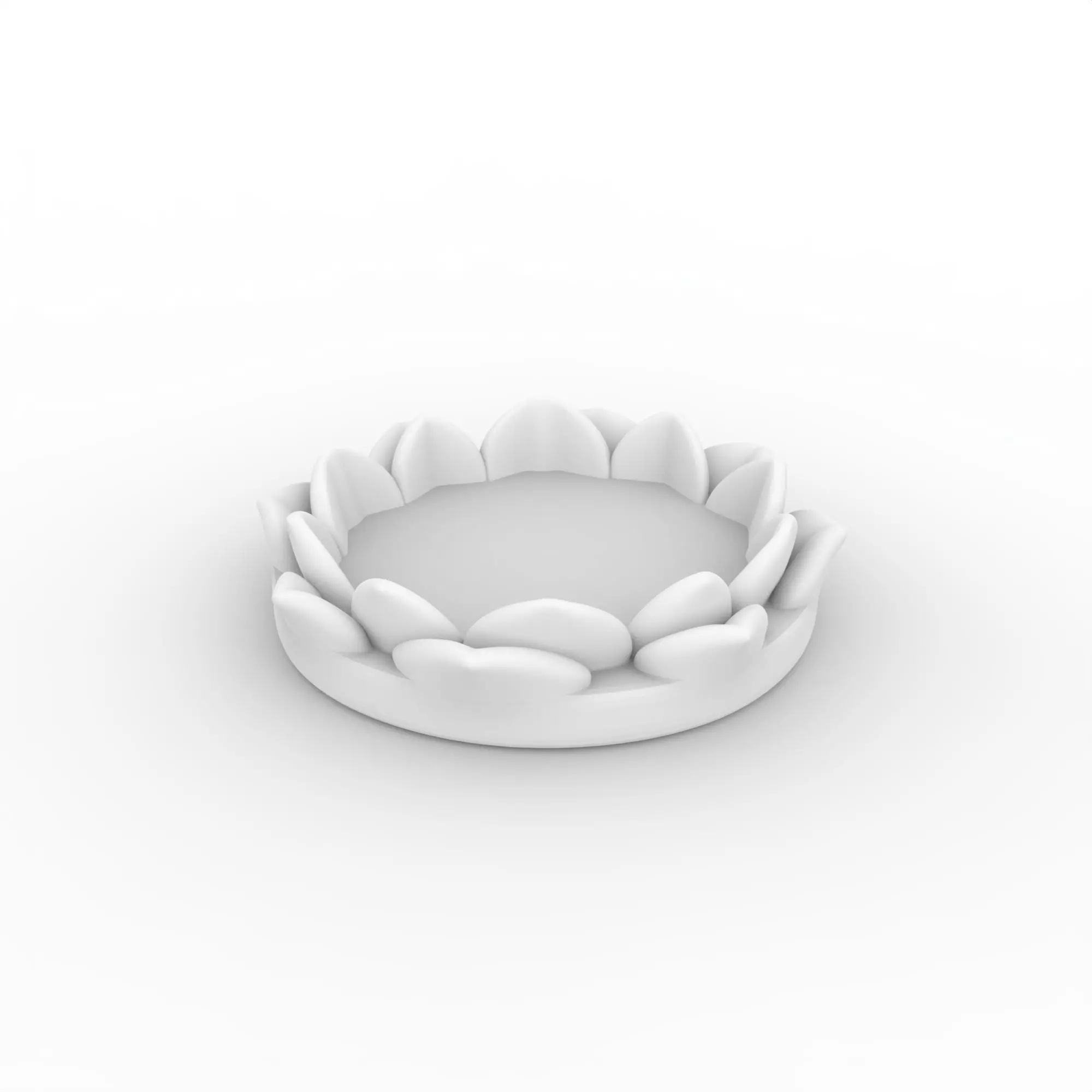 Lotus Flower Coaster 3D Printable Model 3D print model_1