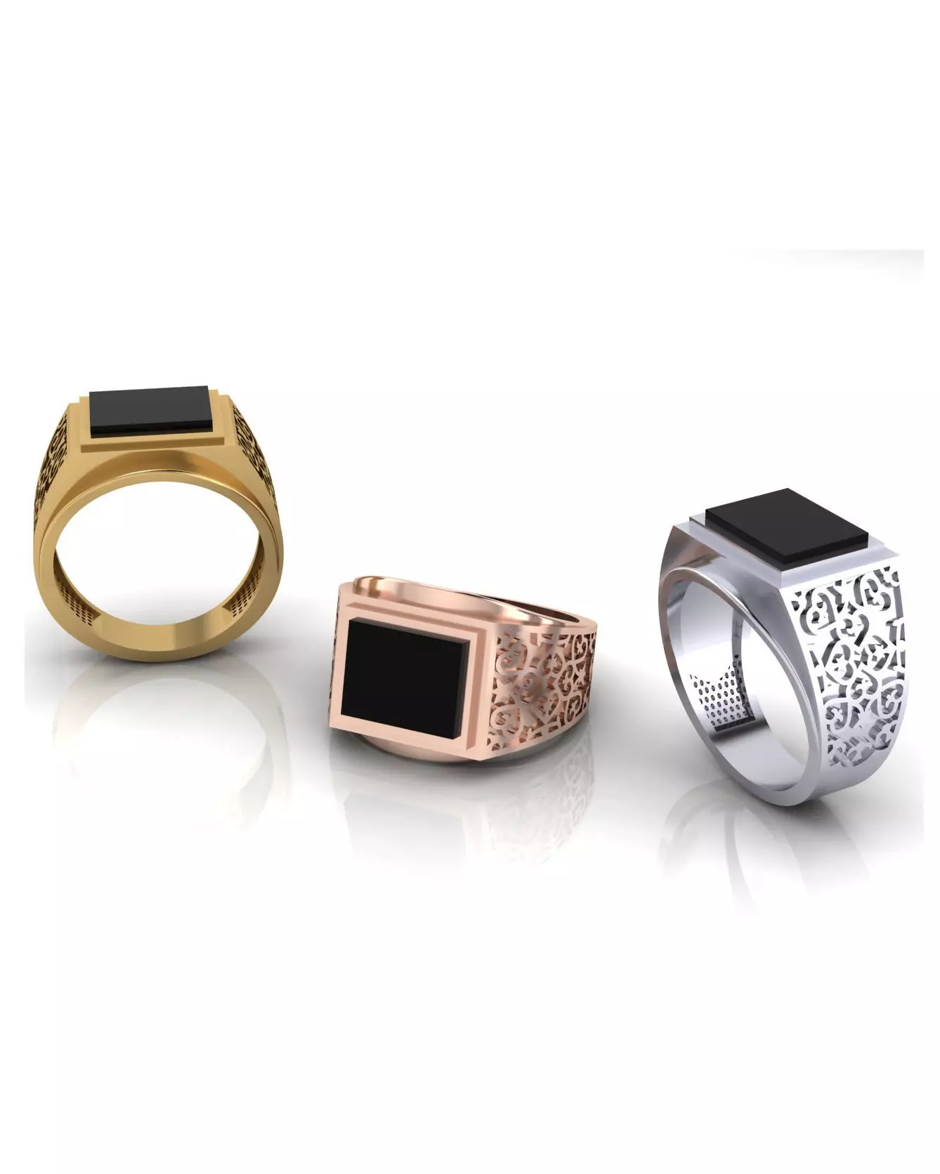 man jewelry ring 3D print model_0