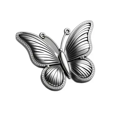 Luxury Diamond Silver Butterfly Brooch