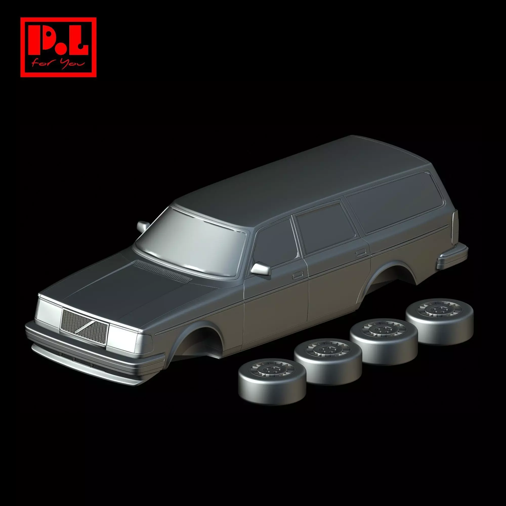 Volvo 245 GL Station Wagon 1993 3D print model_0