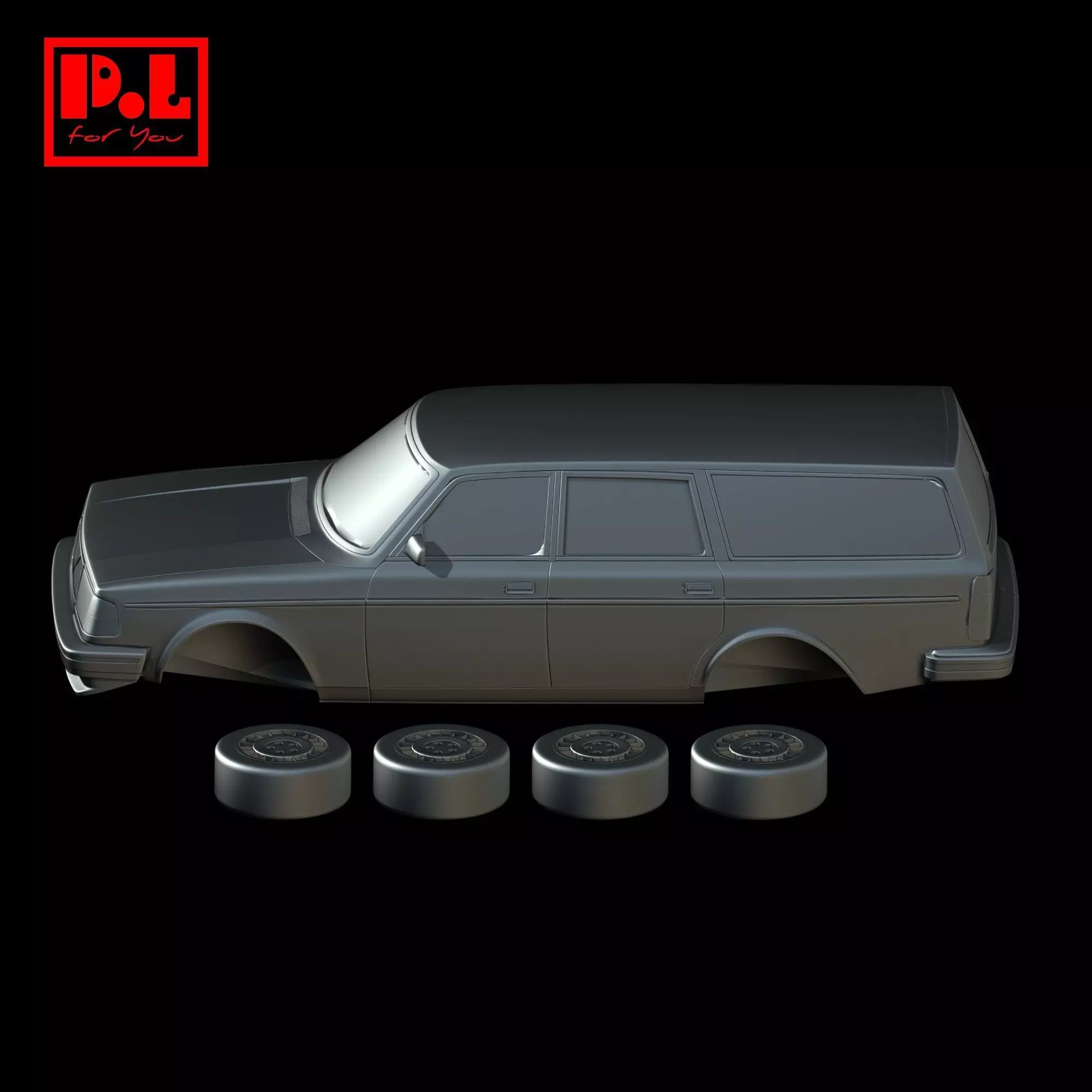 Volvo 245 GL Station Wagon 1993 3D print model_1