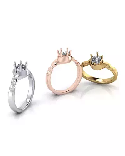 by pass twisted jewelry ring 