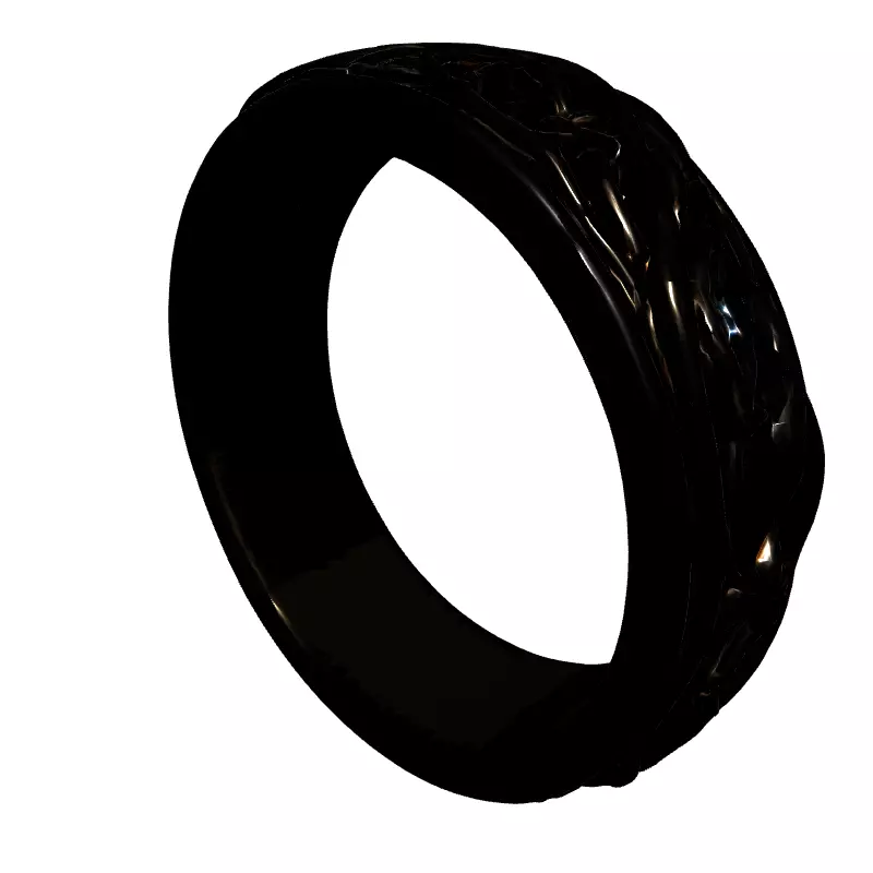 Elegant Gold Diamond Floral Ring Low-poly 3D model_2