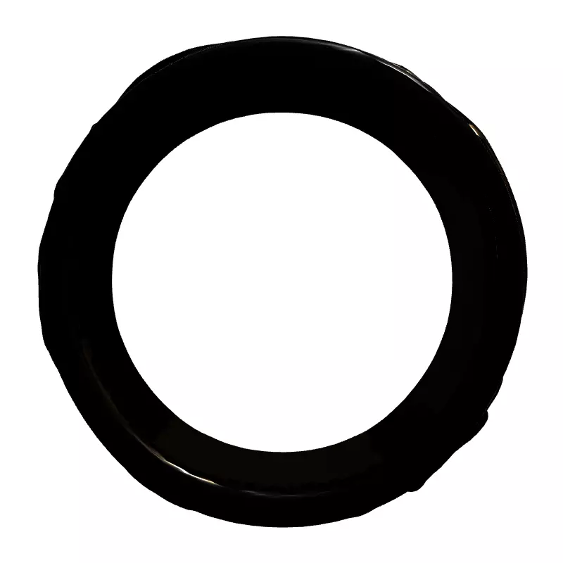 Elegant Gold Diamond Floral Ring Low-poly 3D model_4