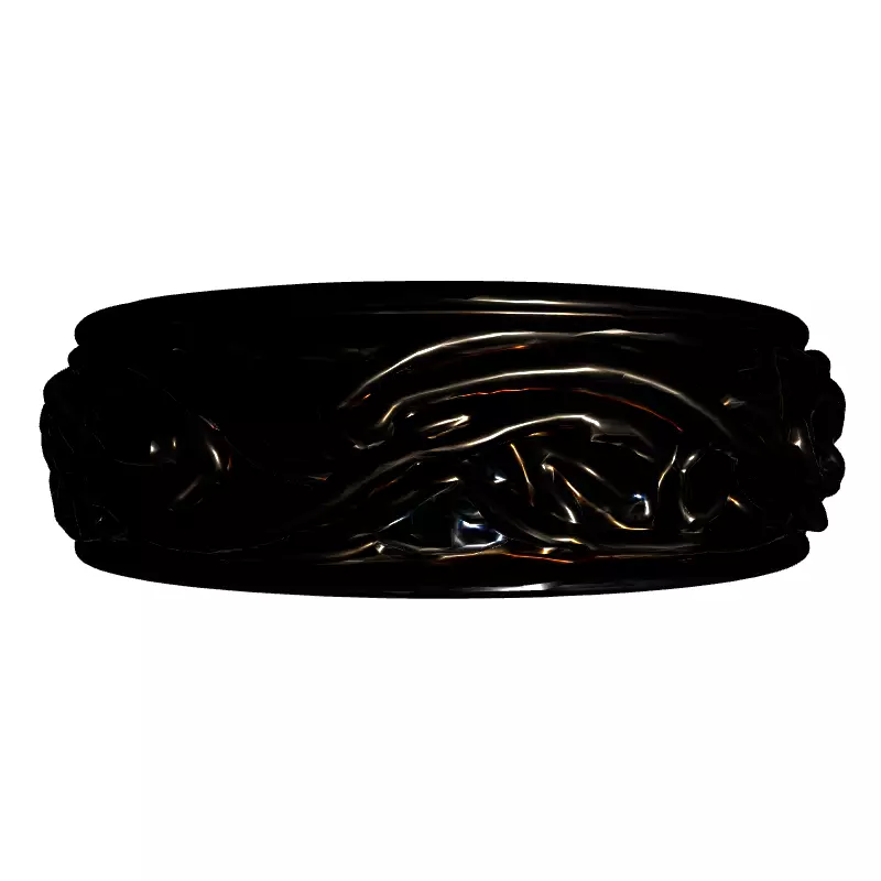 Elegant Gold Diamond Floral Ring Low-poly 3D model_8