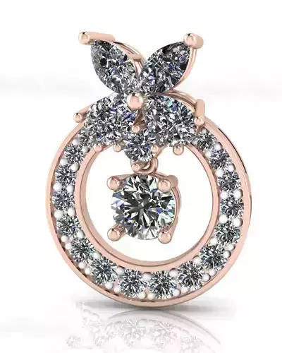 round and marquise jewelry pendant