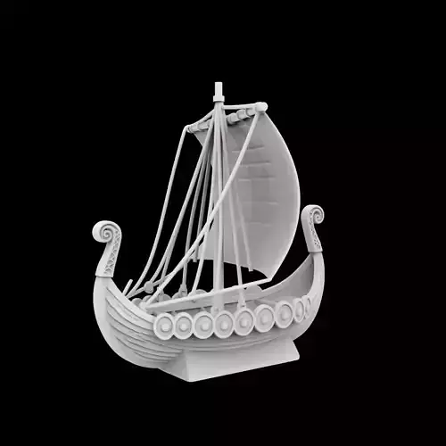 Miniature Viking Longship 3D Printable Model
