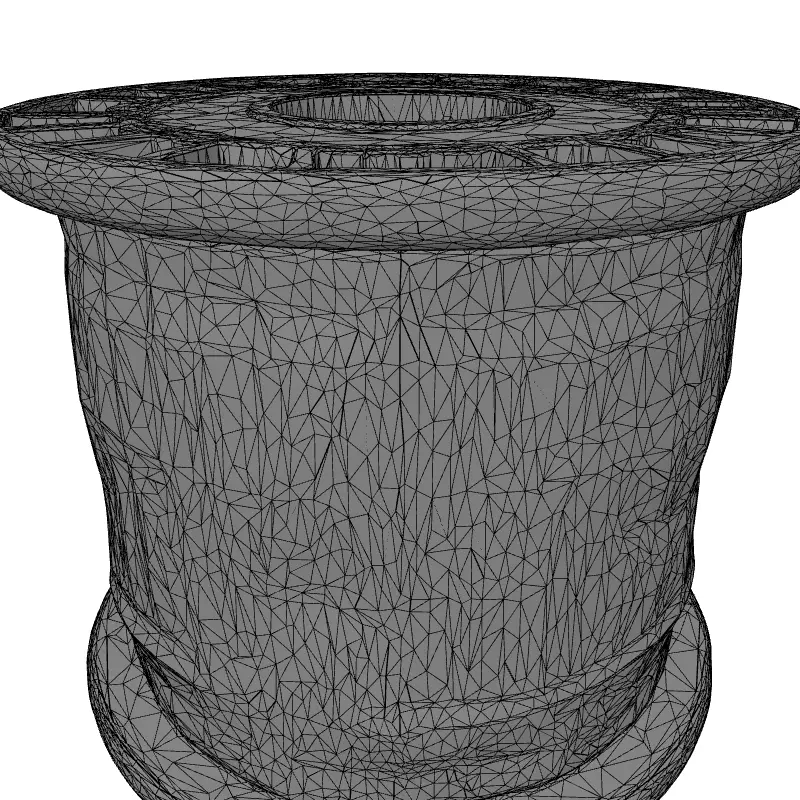 Industrial Wire Spool Cable Reel Low-poly 3D model_9