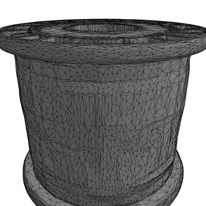 Industrial Wire Spool Cable Reel Low-poly 3D model_1