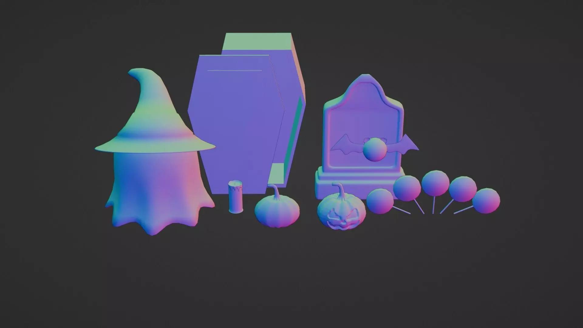 Halloween figures 3D model_18