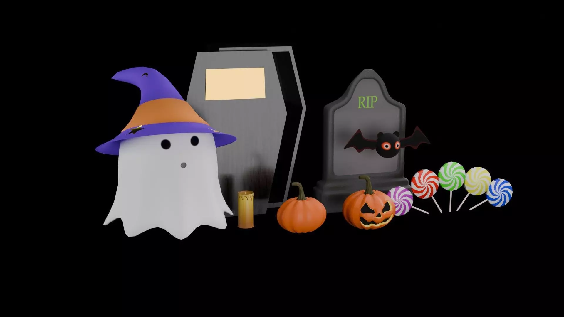Halloween figures 3D model_0