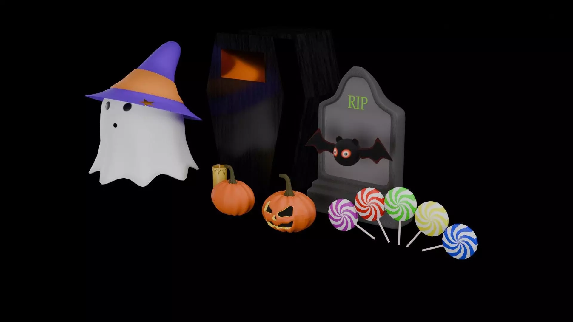 Halloween figures 3D model_2
